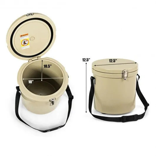 13 Quart Portable Ice Cooler with Strap 18 Cans