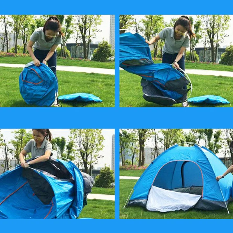 2-3 Person Camping Tent UPF50  Automatic Instant Waterproof Travel Tent Portable Folding Beach Tent