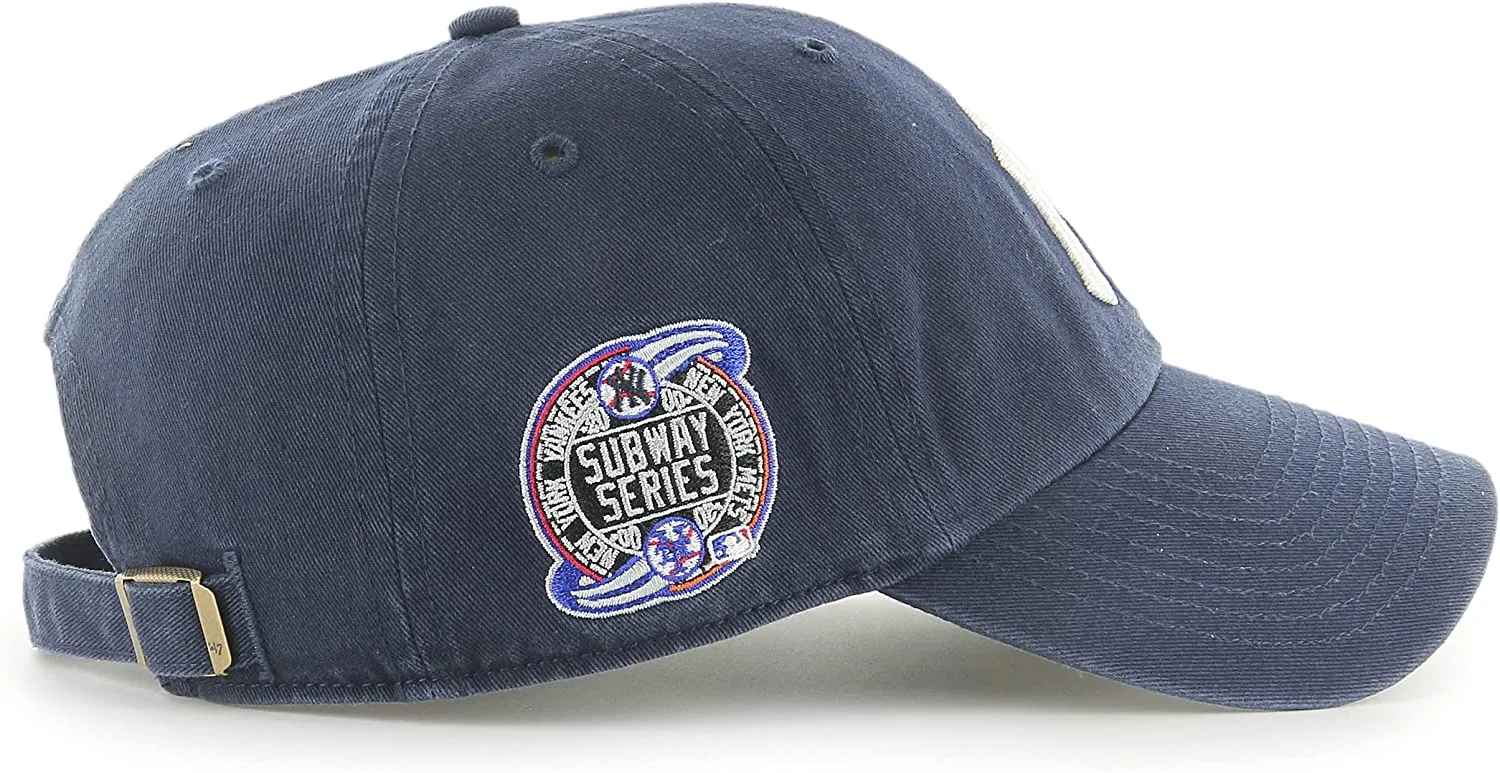 47 Brand New York Yankees 2000 Subway Series Side Patch Double Under Clean Up Adjustable Hat