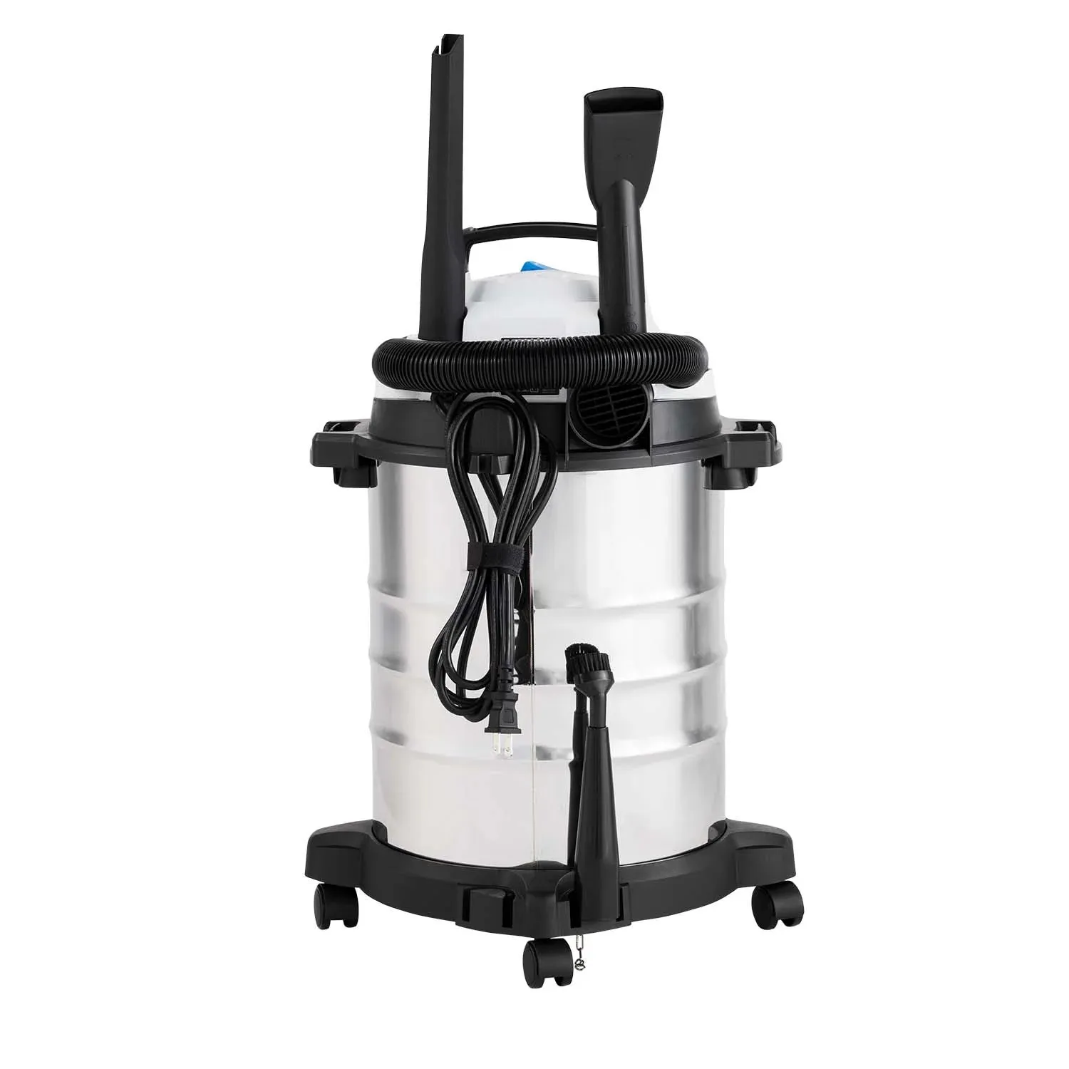 6-Gallon 5 Peak HP Stainless Steel Wet/Dry Vacuum with Complimentary Car Cleaning Kit (Silver color)