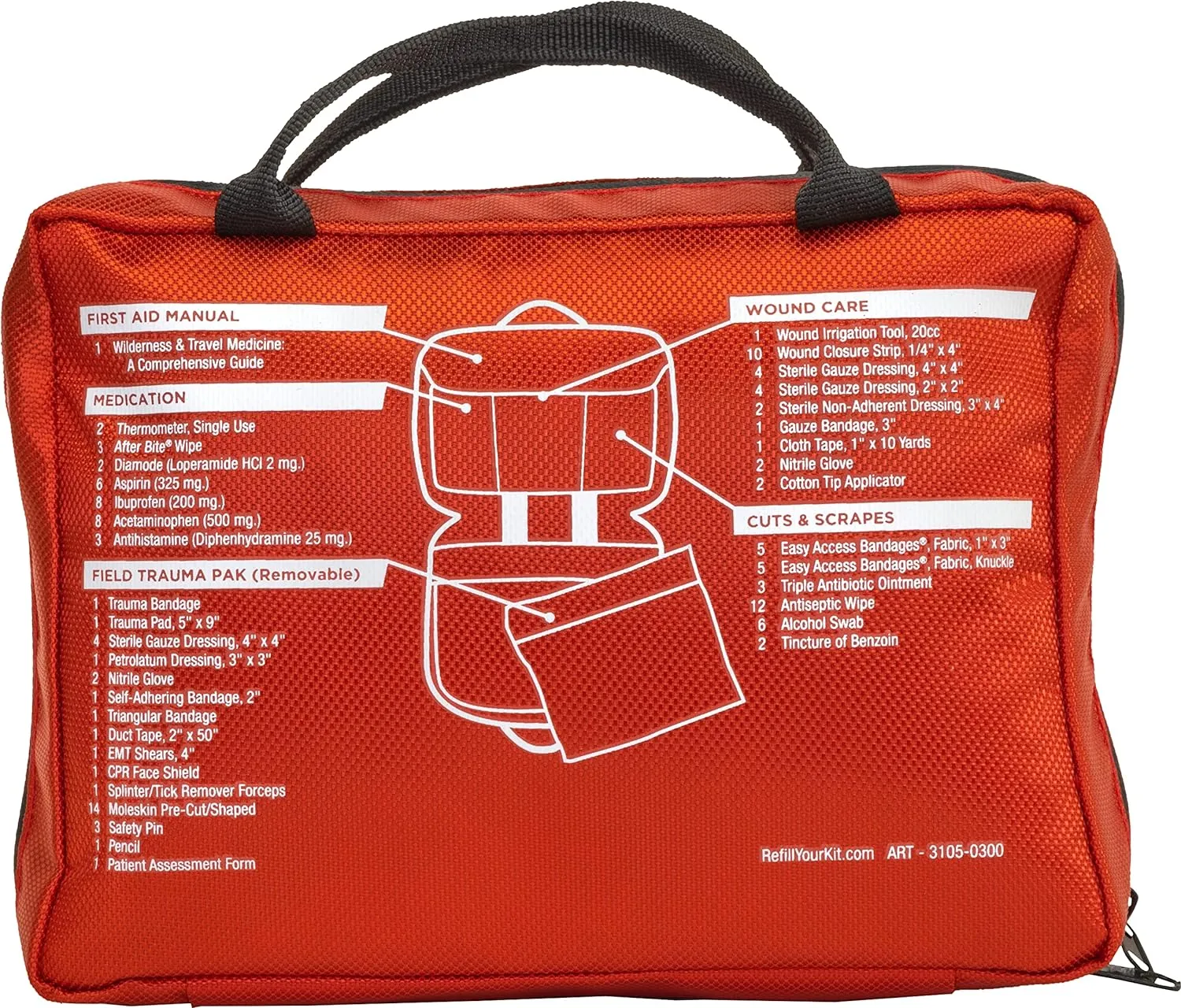 Adventure Medical Kits Sportsman Series 300 First Aid Kit -  Accommodates 6 people for 7 days