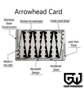 Arrow Survival Card : Credit Card Size Survival Arrowheads