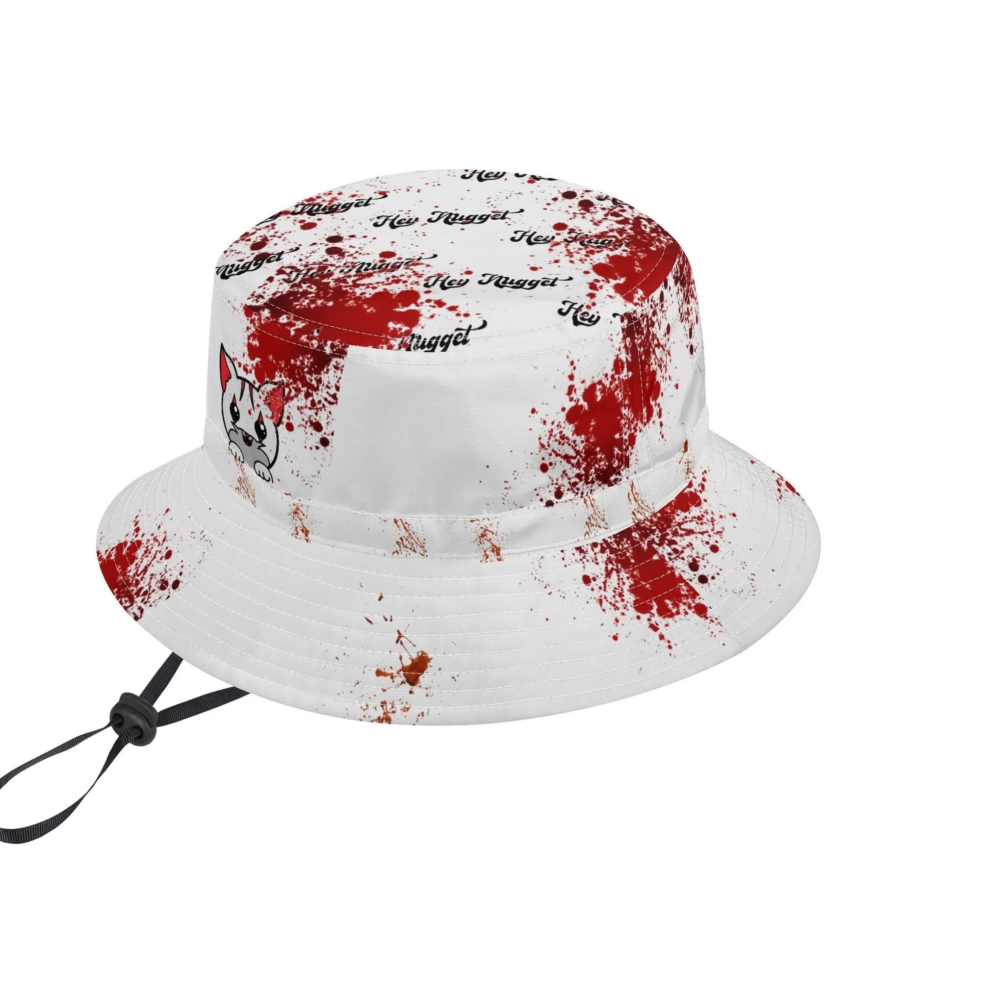 Bloody Nuggieween Bucket Hats with Adjustable String