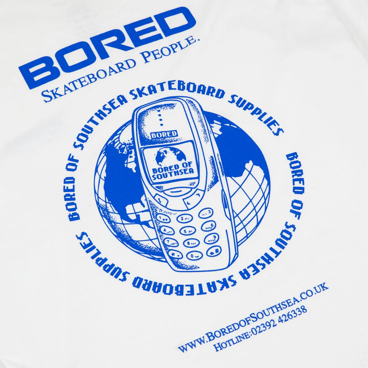 Bored of Southsea Skateboard People L/S T Shirt - White