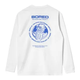 Bored of Southsea Skateboard People L/S T Shirt - White