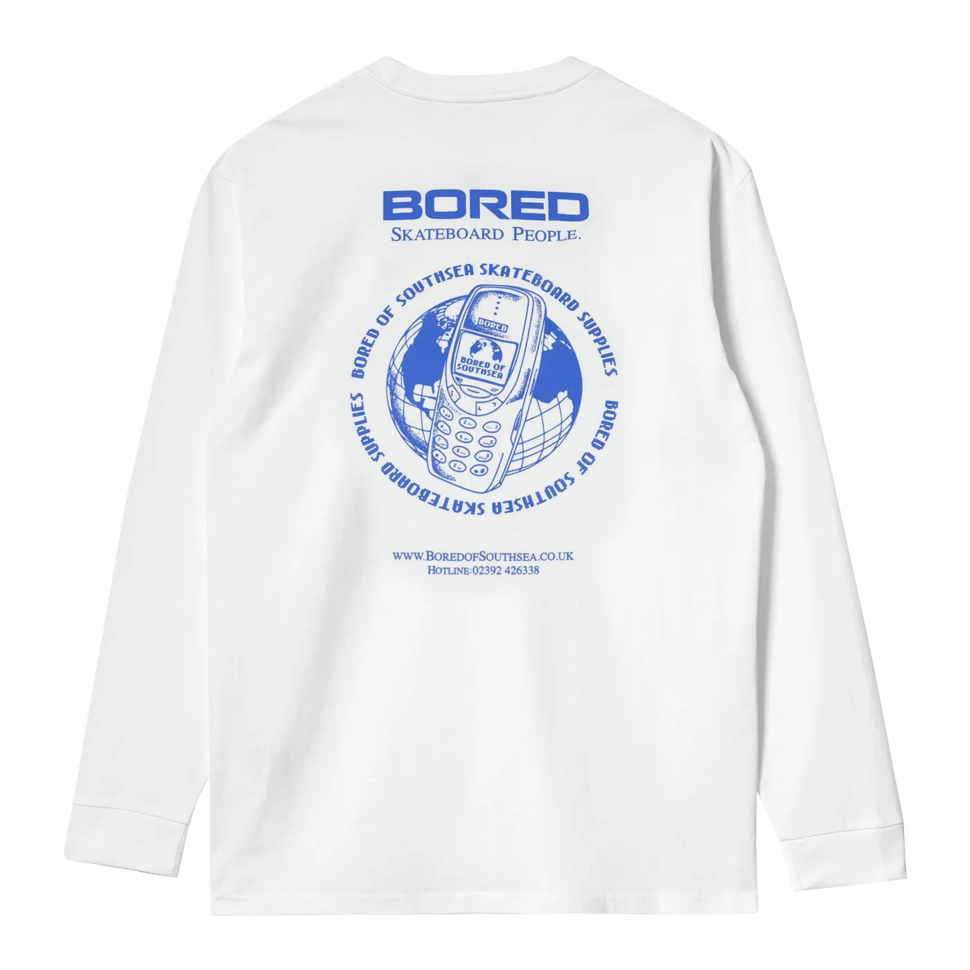 Bored of Southsea Skateboard People L/S T Shirt - White