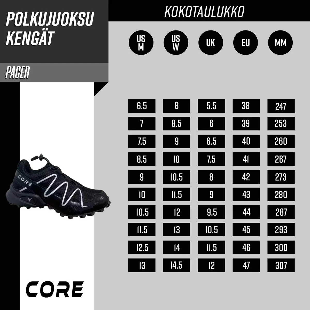 Core Trail Running Shoes Pacer