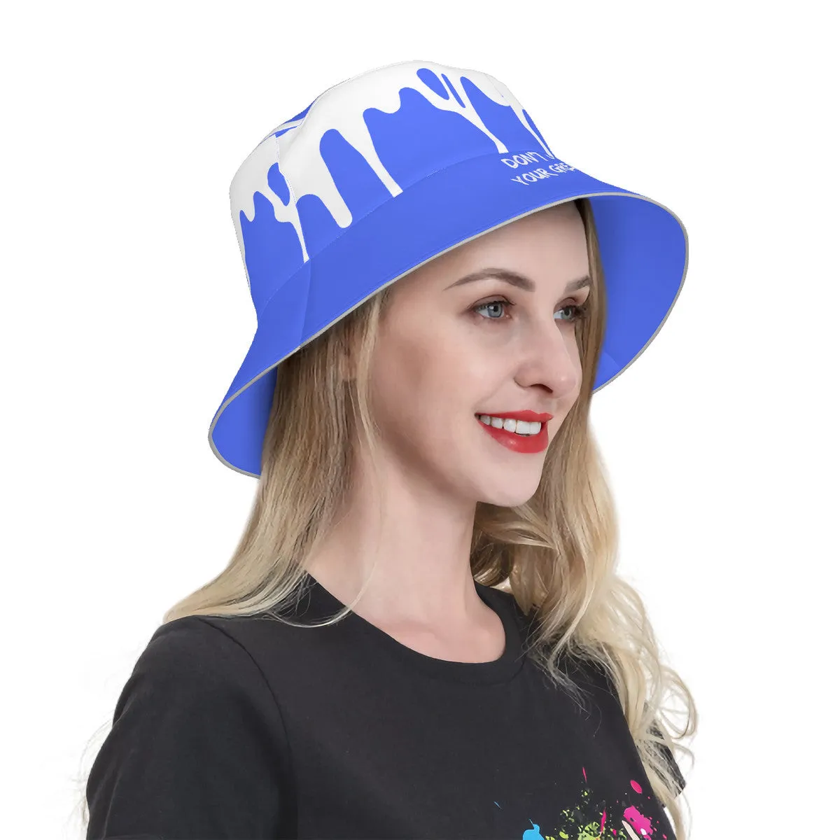 DCYG 24 DRIP  White &  Blue Bucket Hat