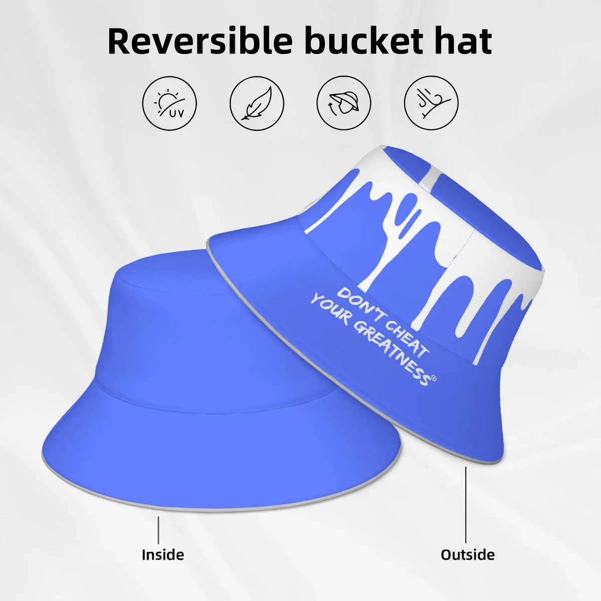 DCYG 24 DRIP  White &  Blue Bucket Hat