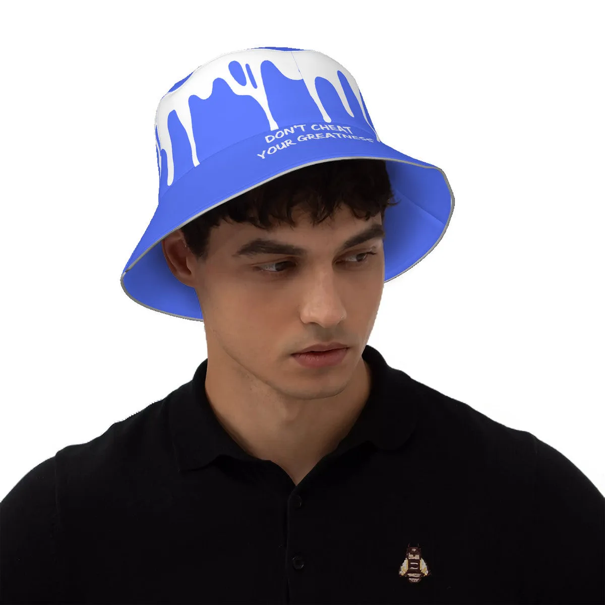 DCYG 24 DRIP  White &  Blue Bucket Hat
