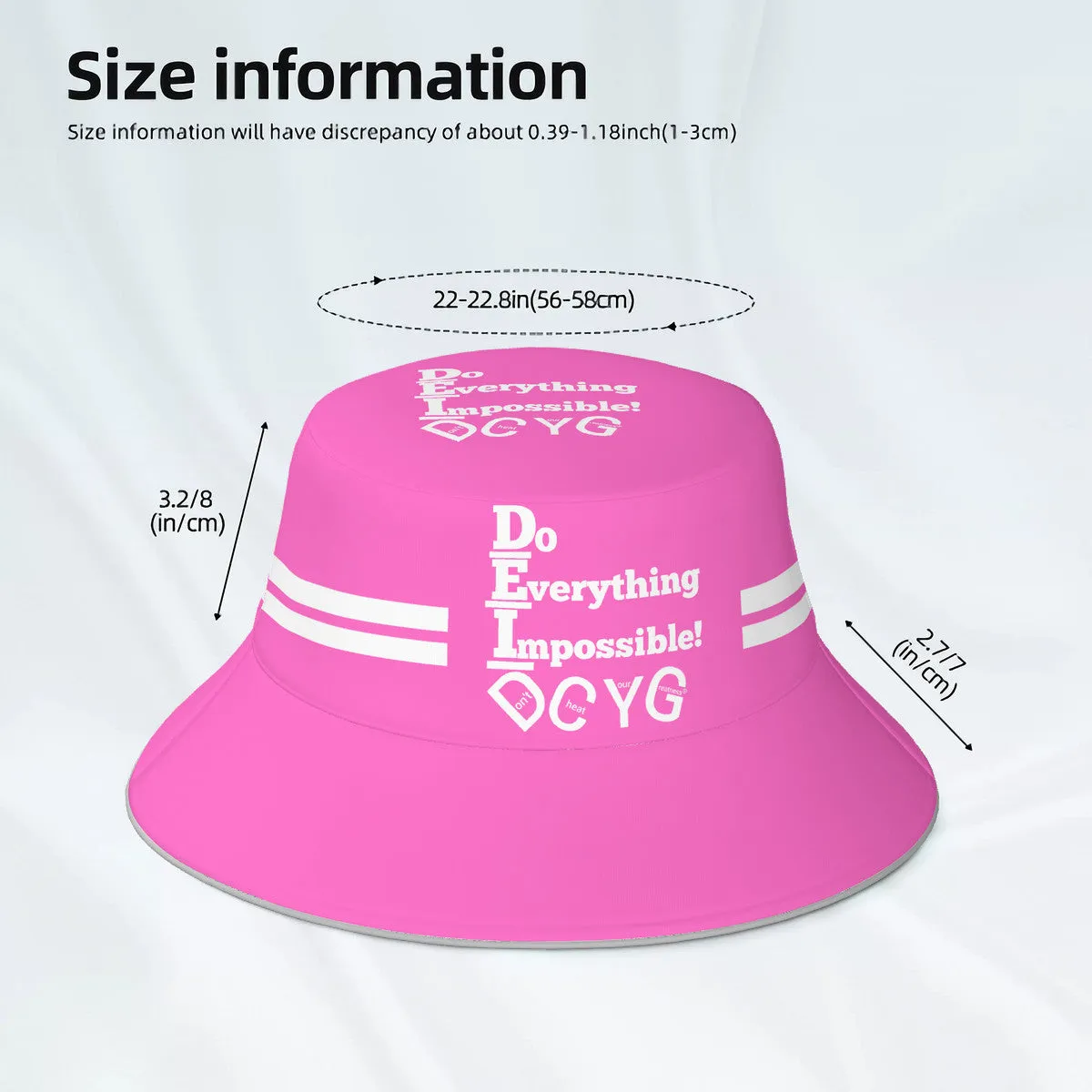 DCYG DEI 24 White & Pink  Bucket Hat