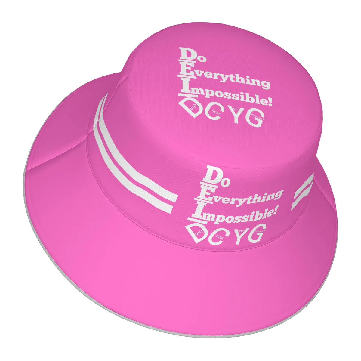 DCYG DEI 24 White & Pink  Bucket Hat