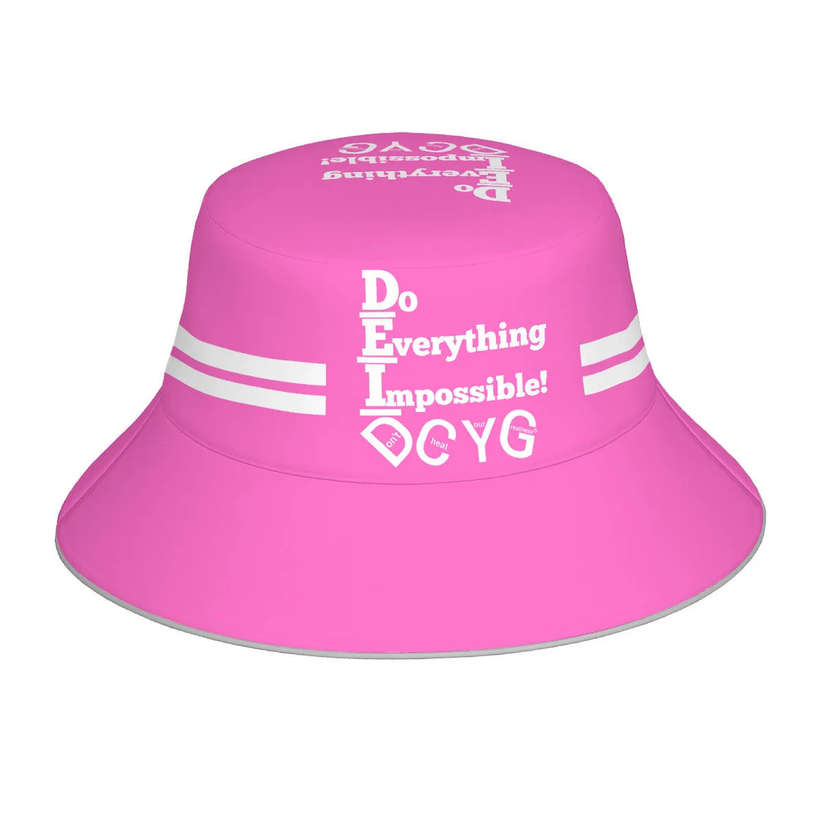 DCYG DEI 24 White & Pink  Bucket Hat
