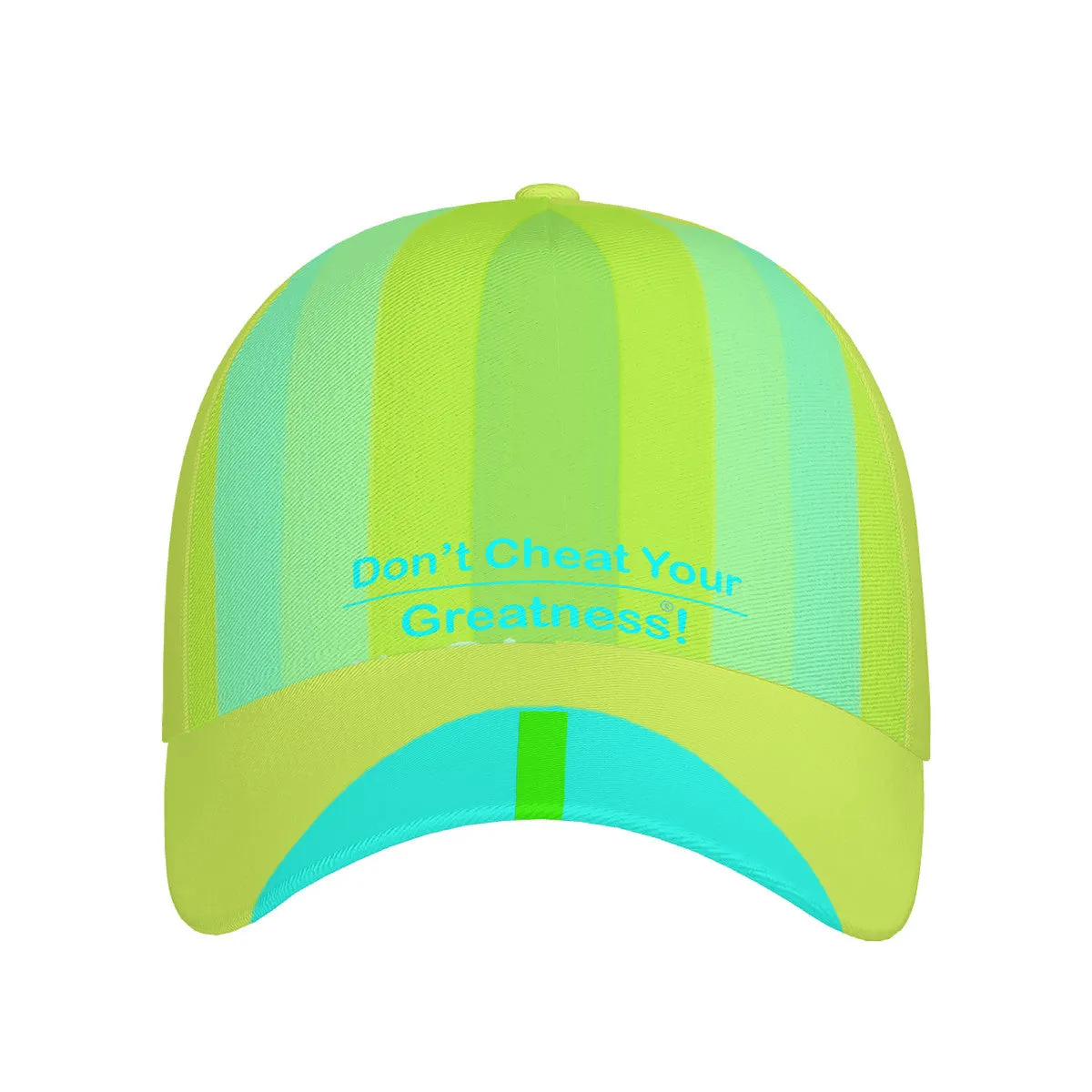 DCYG Light Green & Teal S24 Curved Brim Baseball Cap (AOP)