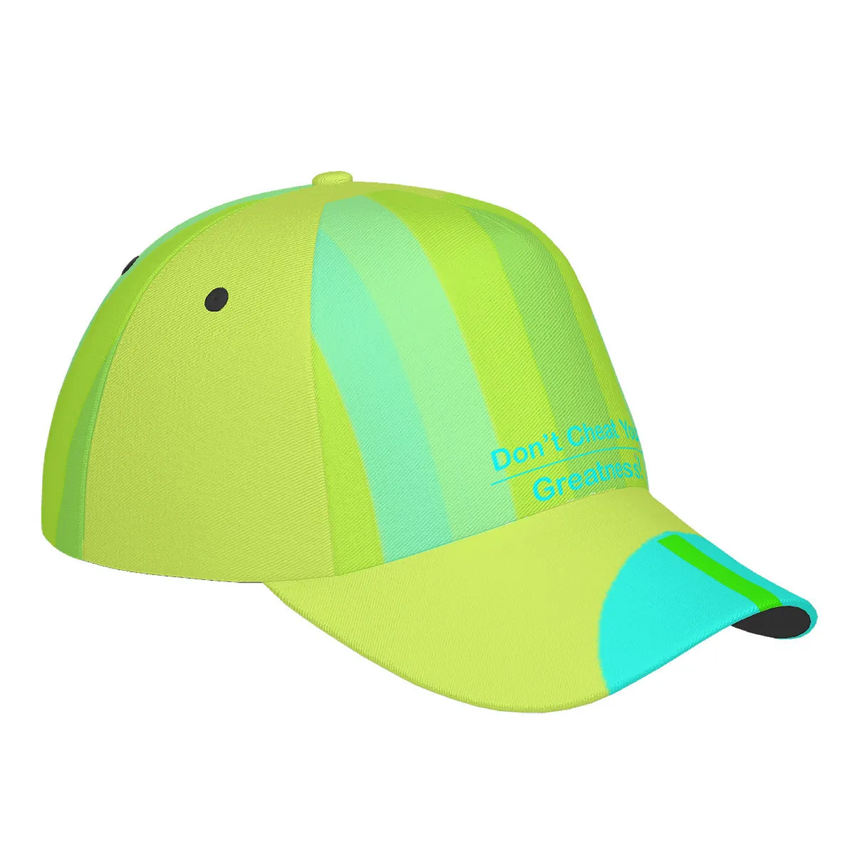 DCYG Light Green & Teal S24 Curved Brim Baseball Cap (AOP)