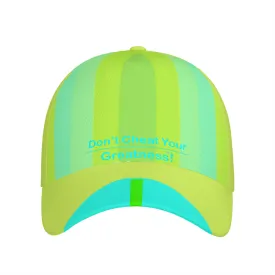 DCYG Light Green & Teal S24 Curved Brim Baseball Cap (AOP)