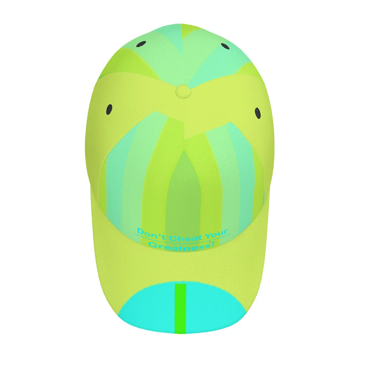 DCYG Light Green & Teal S24 Curved Brim Baseball Cap (AOP)