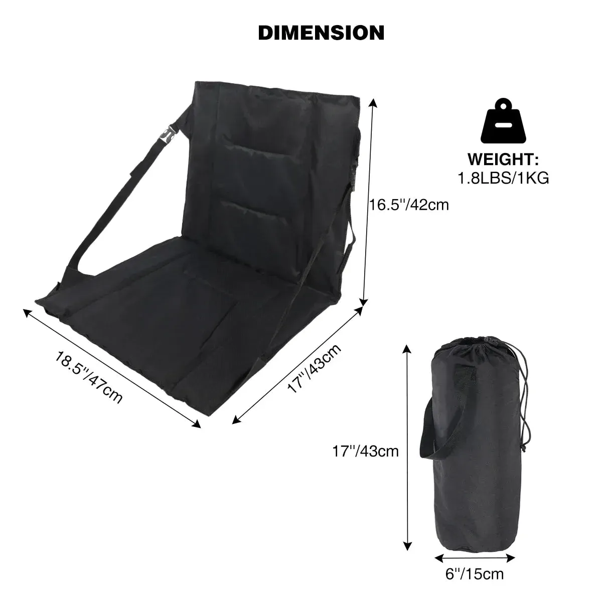 Folding Stadium Seat Cushion for Bleachers