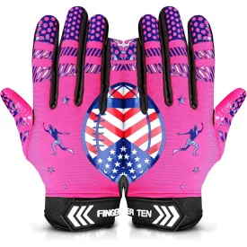 Football Receiver Gloves Youth Pink