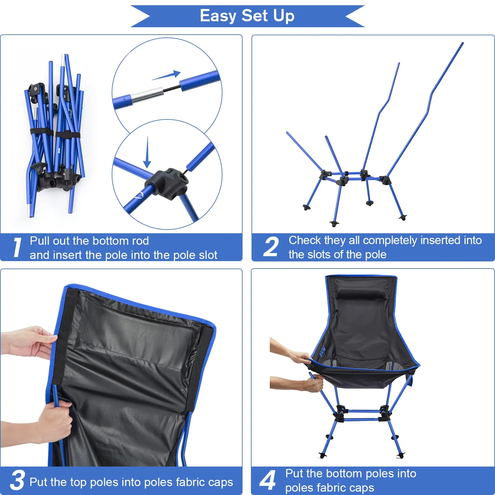 G4Free Lightweight Portable High Back Camp Chair