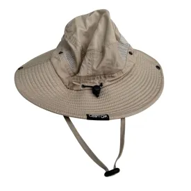 GearTop Unisex Wide Brim Sun Sport Fishing Hat Adjustable Cord Mesh Ventilation
