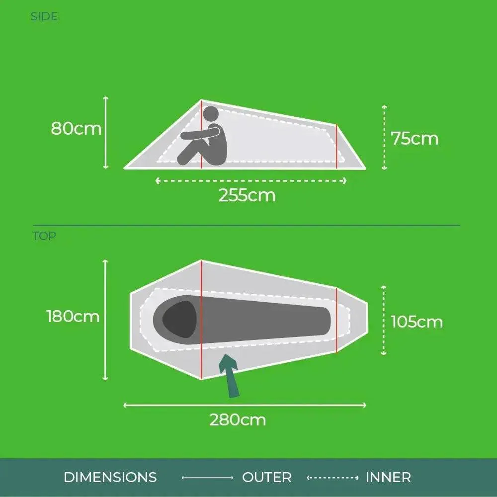 Highlander Blackthorn XL 1 Person Lightweight Tent