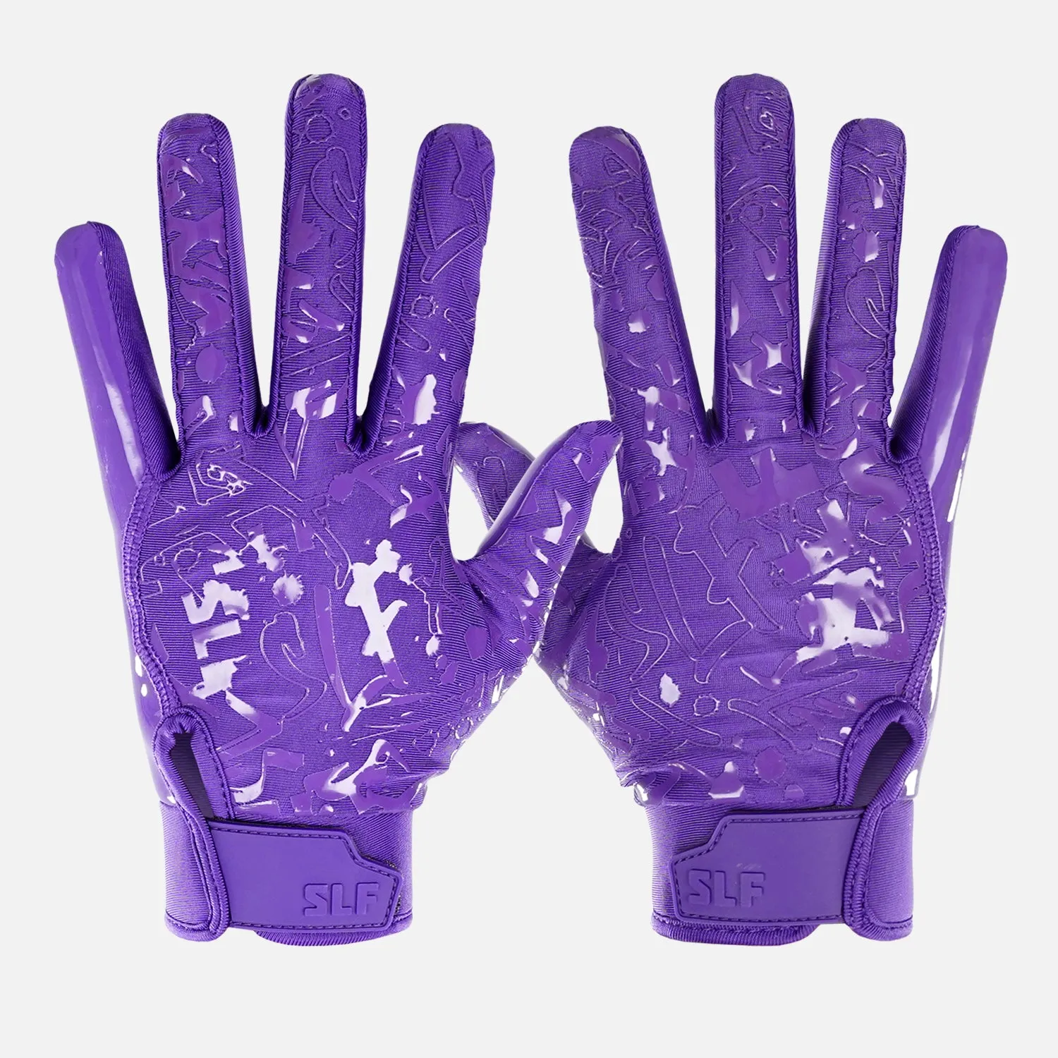 Hue Purple Sticky Football Receiver Gloves