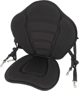 Kayak Seat Luxurious Padded Canoe SUP Seat Adjustable Boat Seat Comfortable Composite Quick Dry Fishing Seat Back Support for Universal Sit