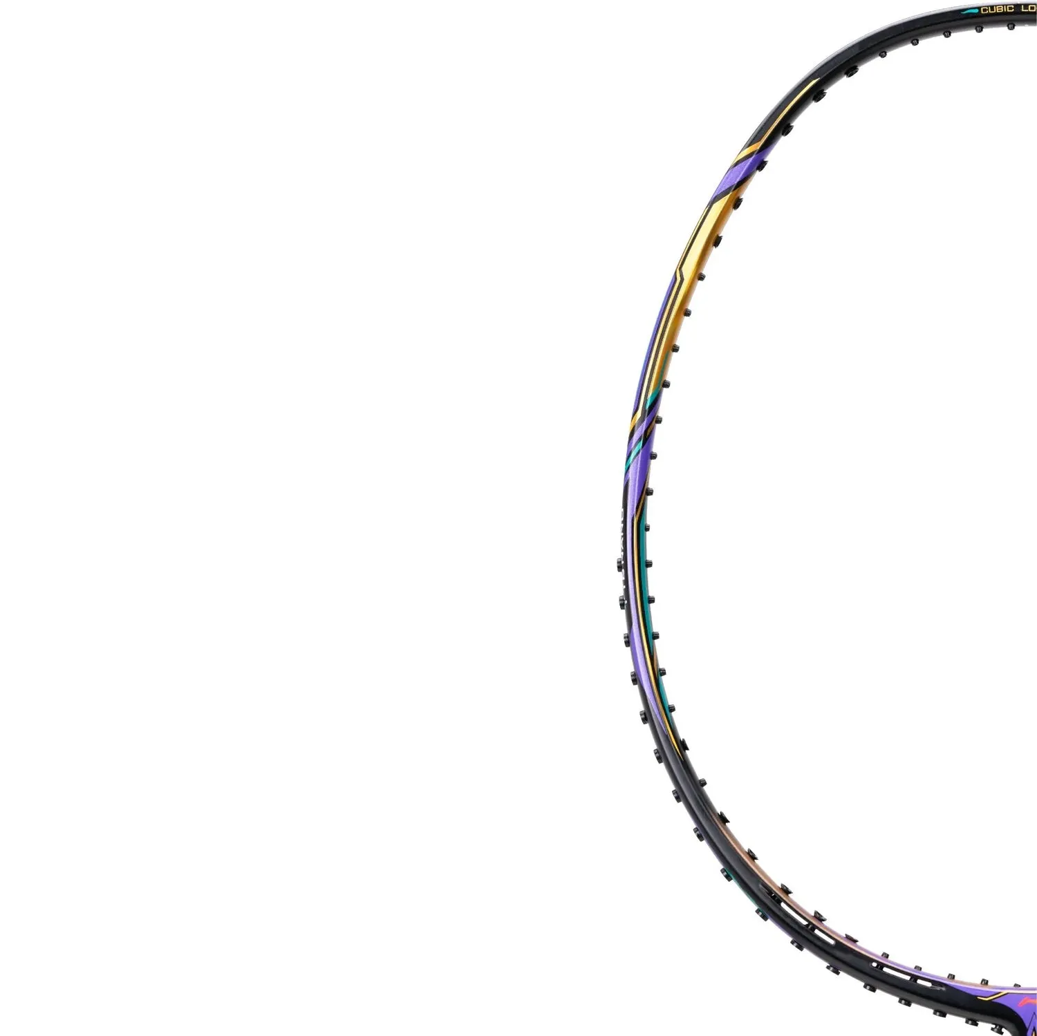 Li-Ning Aeronaut 9000I Unstrung Badminton Racquet, G6 - Black/Gold/Purple