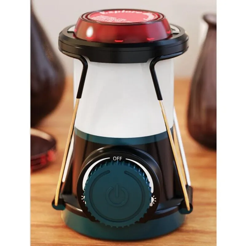 Rechargeable LED Camping Lantern, 2000mAh with Magnet Base, Flashlight for Hiking and Emergency Light