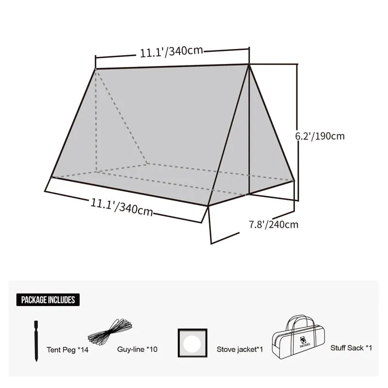 ROCDOMUS Hammock Awning & Hot Tent