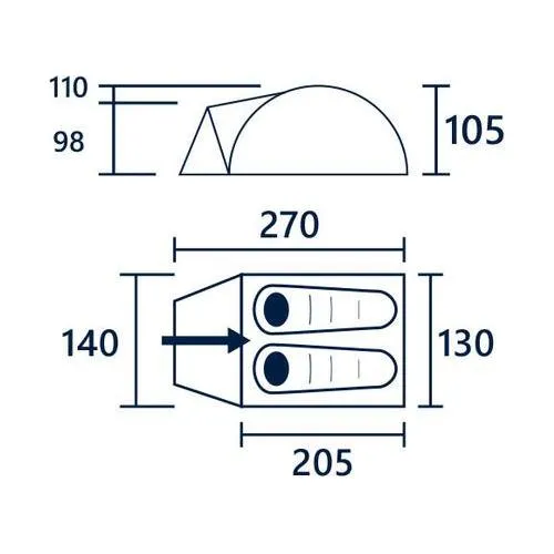 Rock N River Inis Pro 200 Tent - 2  Person