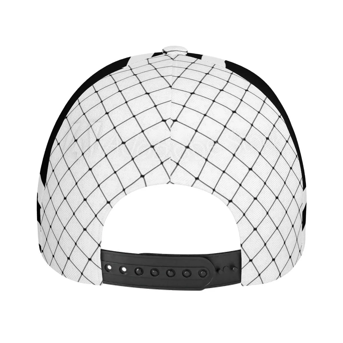 Royalty 24 Black Logo,  Netting, Stripes & White  Curved Brim Baseball Cap (AOP)