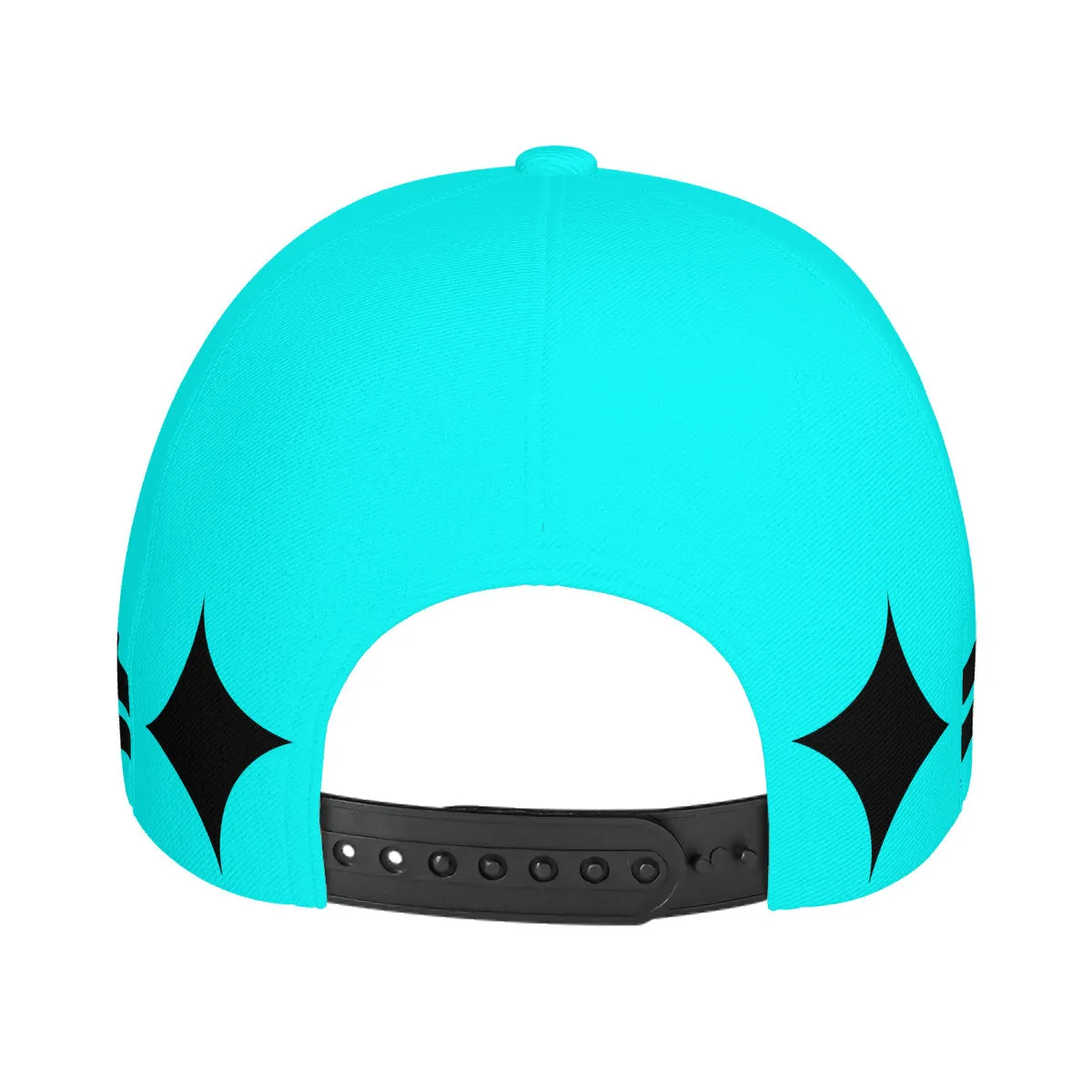 Royalty DON'T D4XV Black Logo, Stripes,  Designs & Turquoise  Curved Brim Baseball Cap (AOP)