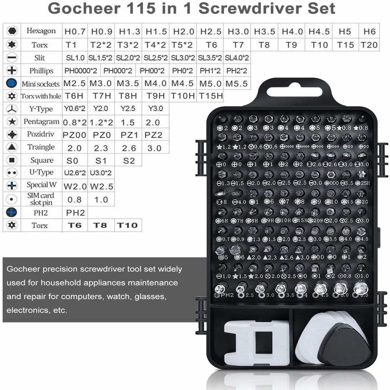 Set Of 115 Multipurpose Tool Kit