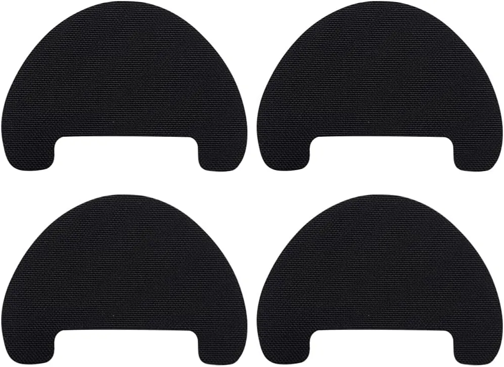 Shoe Hole Toebox Toeburst Blowout Prevention Repair Self Adhesive Patch Insert Crease Protectors Decreaser 2 Pairs (Black)