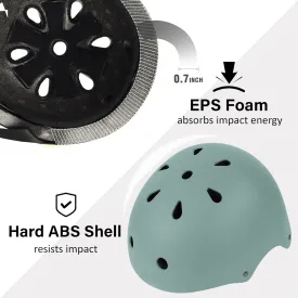 Skateboard Bike Helmet, Lightweight Adjustable, Multi-Sport for Bicycle Skate Scooter, 3 Sizes for Adult Youth & Kids