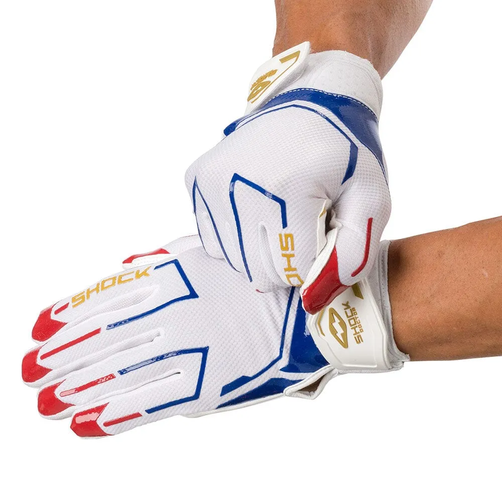 Stars and Stripes/Gold Showtime Receiver Gloves