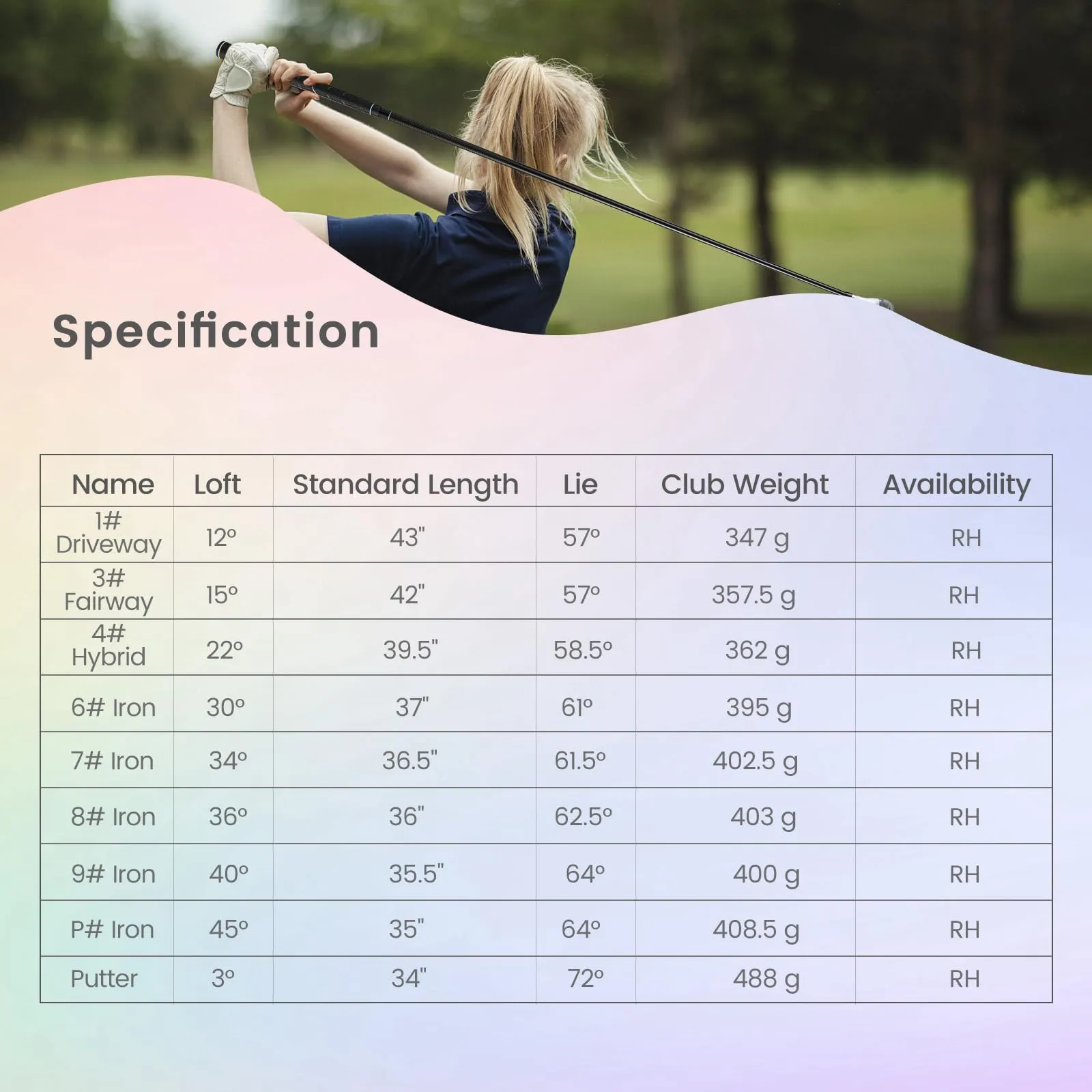Tangkula 9 Pieces Women's Complete Golf Club Set Right Handed