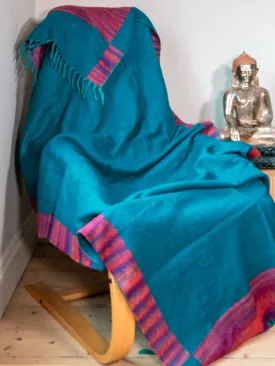 Thick Cyan Blue Reversible Blanket