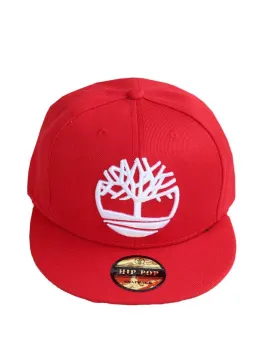 Timberland Tree Logo Snapback Cap Red