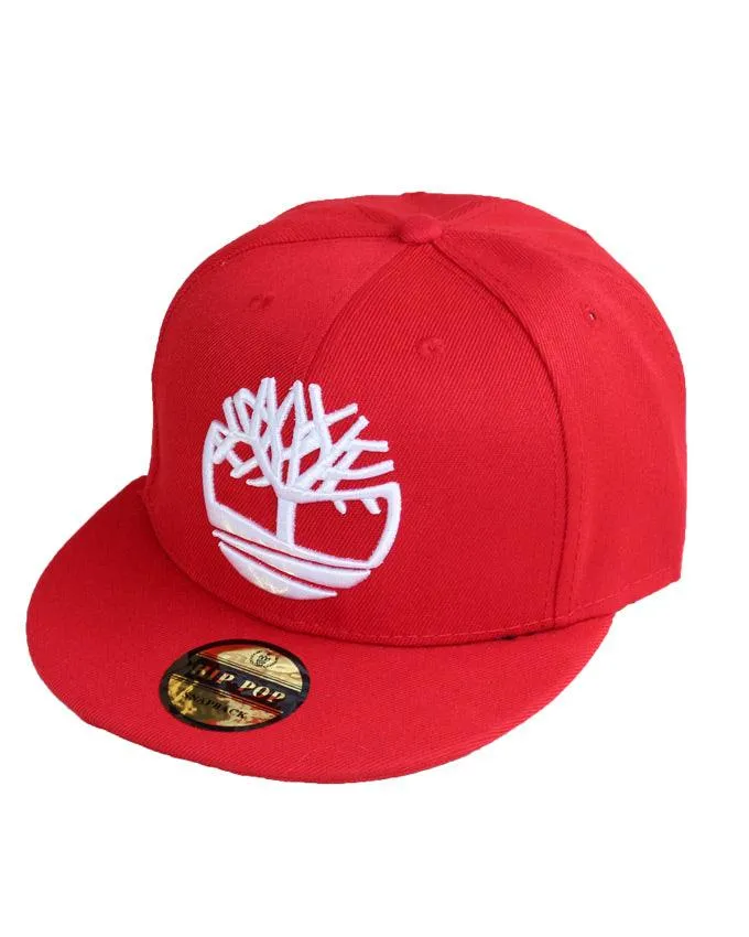 Timberland Tree Logo Snapback Cap Red