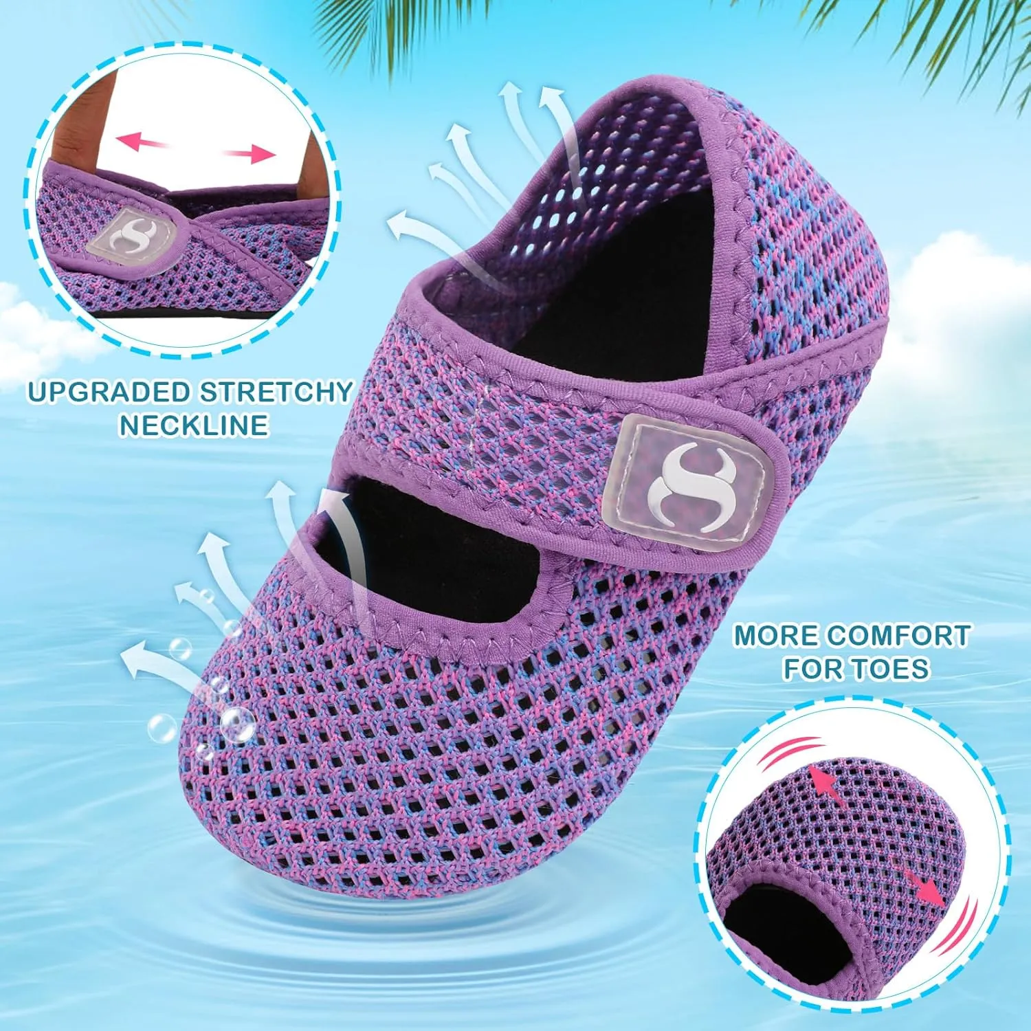 Toddler Water Shoes Baby Boy Girl Beach Swim Shoes Quick Dry Barefoot Socks Shoes Summer Slide Sandals