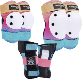 Triple Eight Saver Series 3-Pack Pad Set Ideal for Skateboarding, In-line Skating, Roller Skating, and Biking